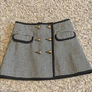 Crewcuts Stylish Black and White Houndstooth Skirt size 5